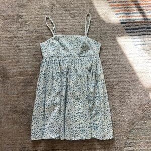 Lulu's Blue and Cream Floral Dress